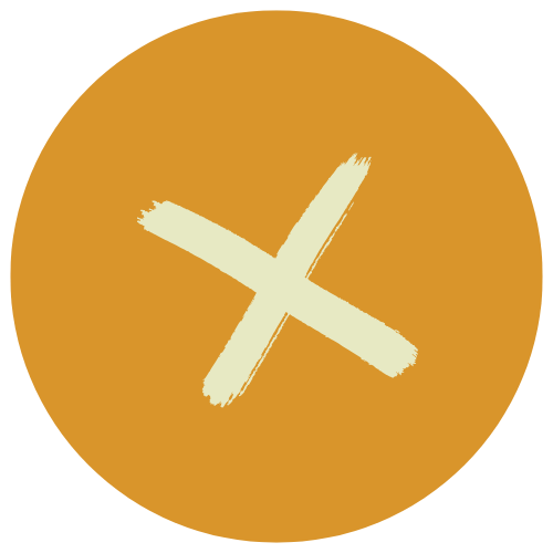 Et hvidt kryds i en gul cirkel på en hvid baggrund