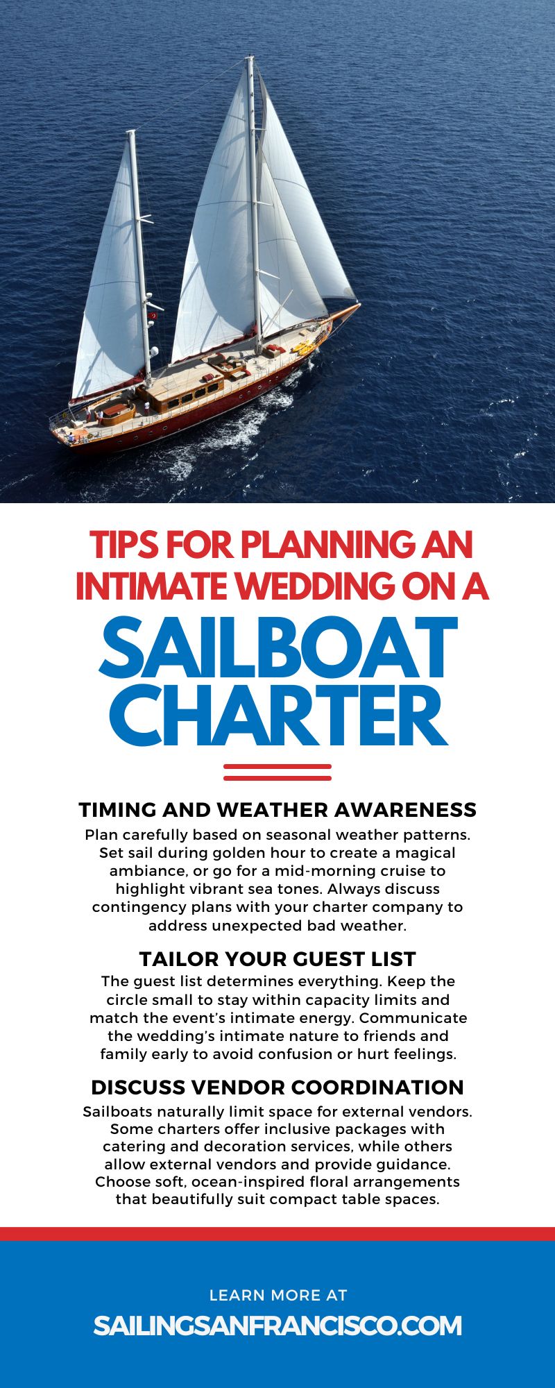 Tips for Planning an Intimate Wedding on a Sailboat Charter