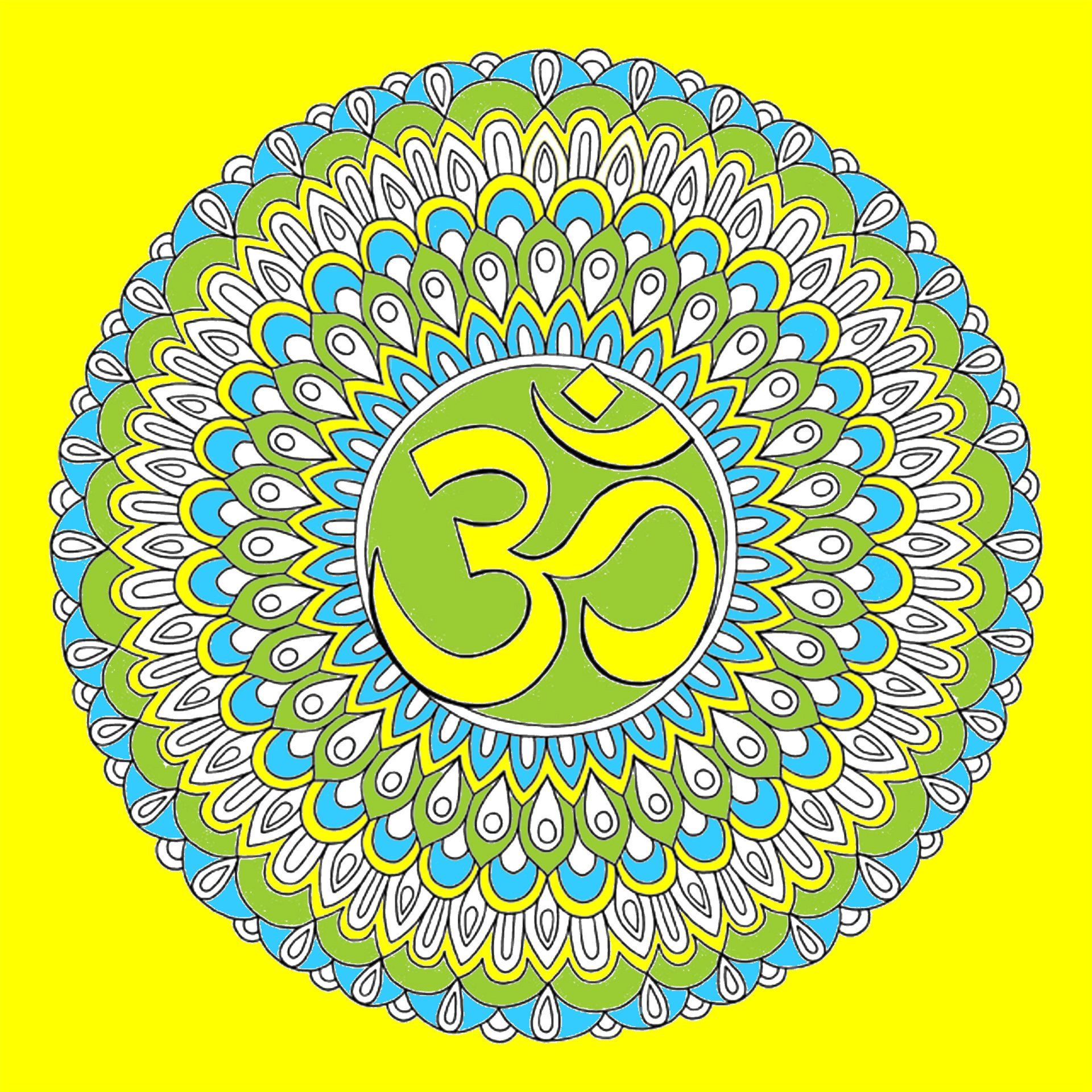 Mandala with the Sanskrit OM in the center