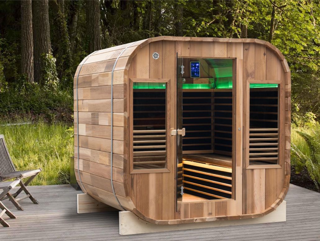 Uforia sauna outdoor infrared sauna cube
