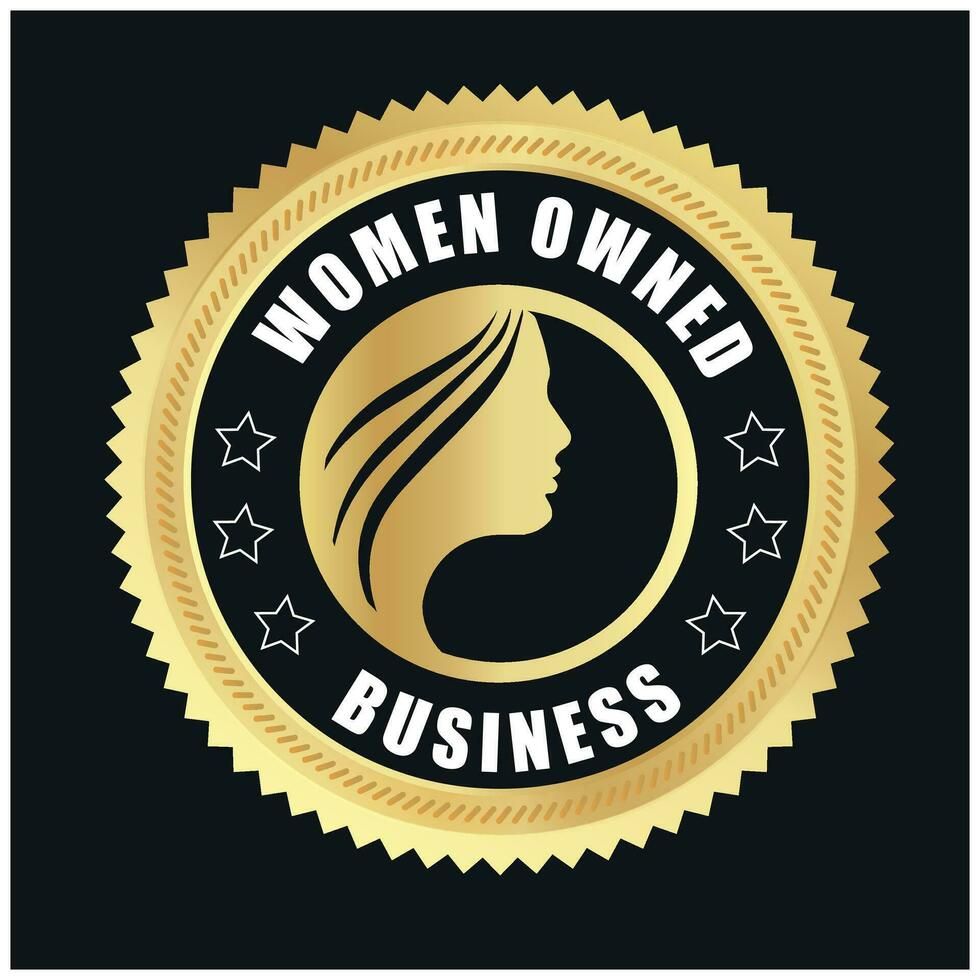 A women owned business seal with a woman 's face in the center Uforia sauna and cold plunge