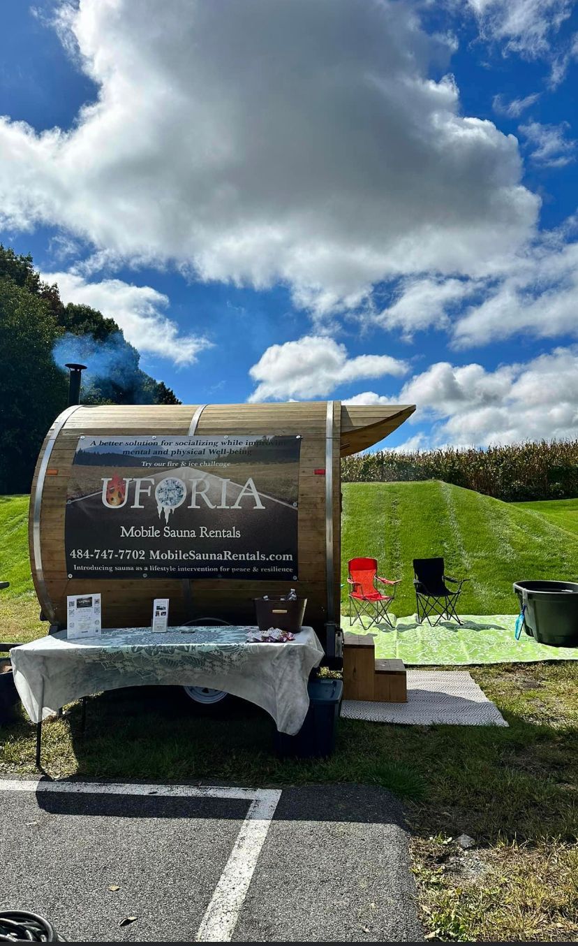 Uforia custom barrel mobile saunas