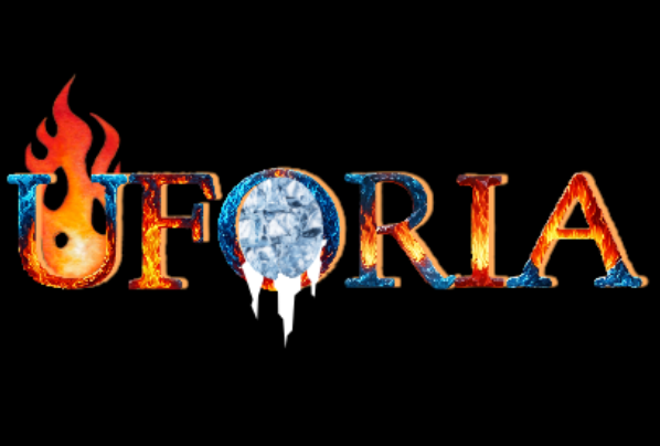 A logo for uforia traditional sauna cold plunge infrared rentals and sales