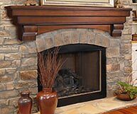 Mantle Design — Brick Surround with Wooden Mantle in Poughkeepsie, NY