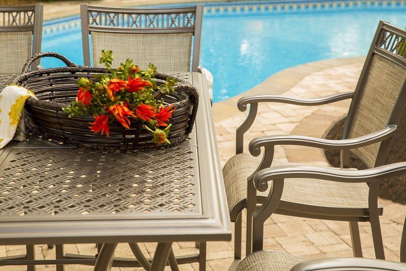 HighQuality Aluminum Patio Sets Harrow's Serving Long Island