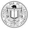 The State Bar of California seal with a bear, scales, and open book.