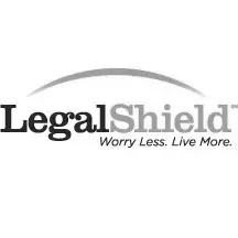 LegalShield logo with a gray arc above the company name and tagline