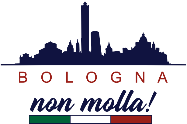 Logo Bologna non molla!, progetto nato per sostenere la Fondazione Policlinico Sant'Orsola nella lotta contro il Covid-19