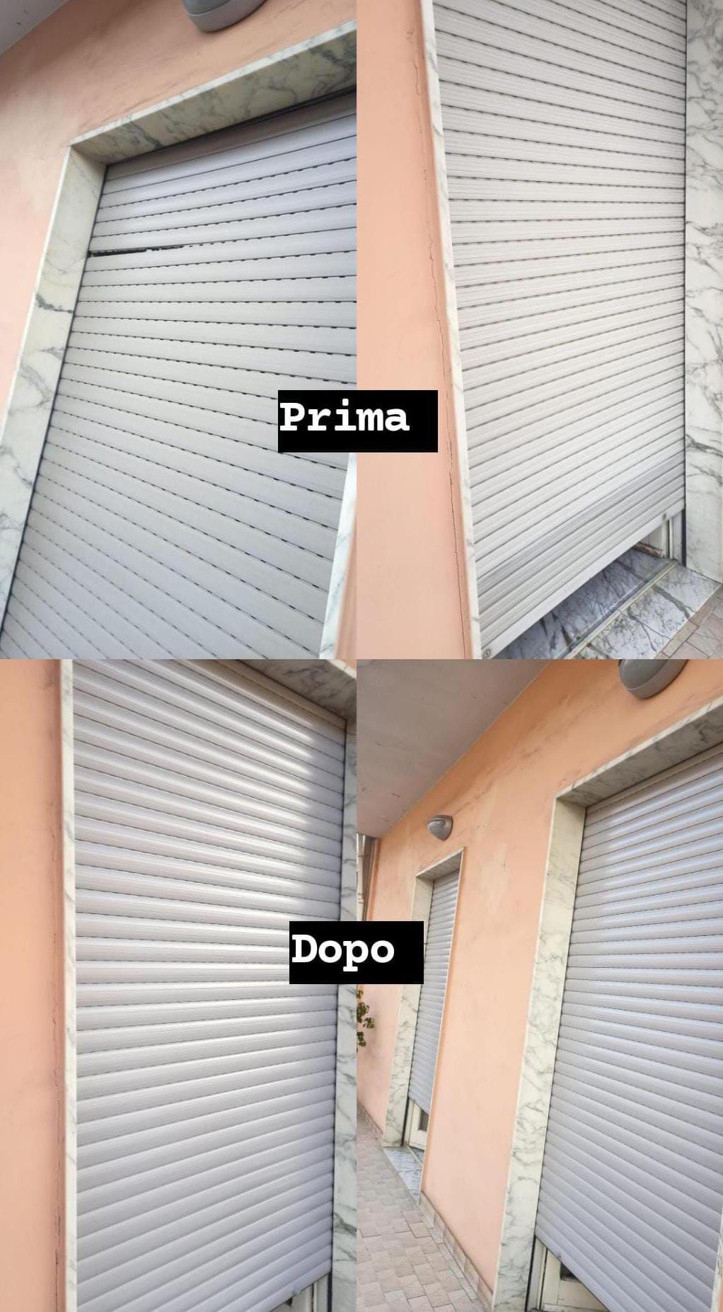 avvolgibili prima e dopo