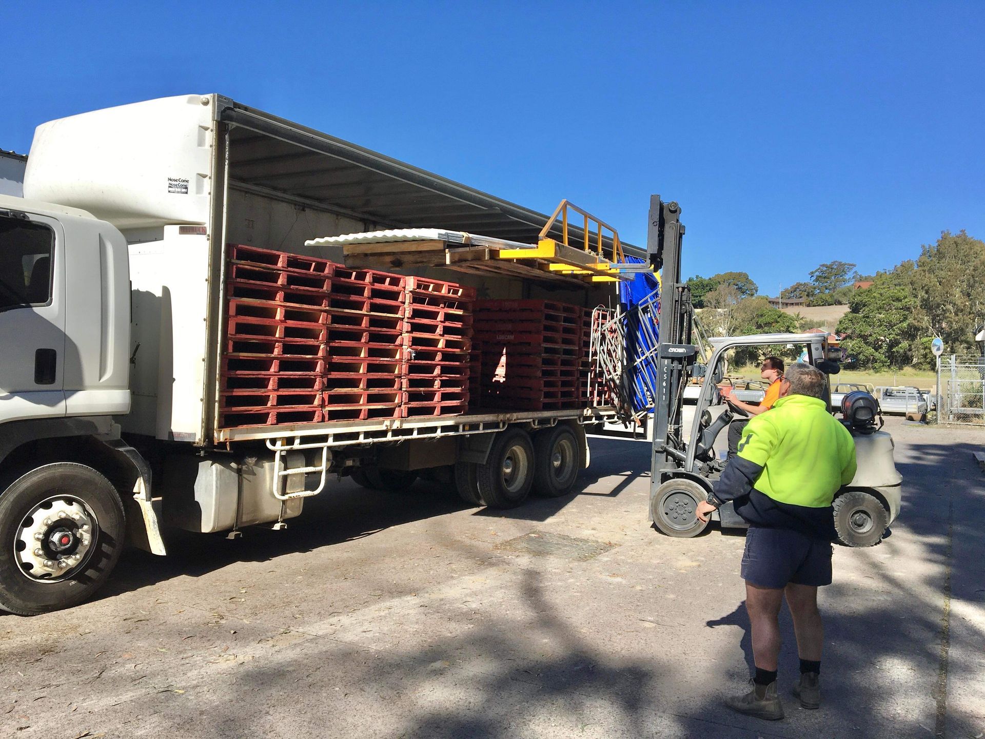 Man Driving Forklift — Professional Transport in Taree South NSW