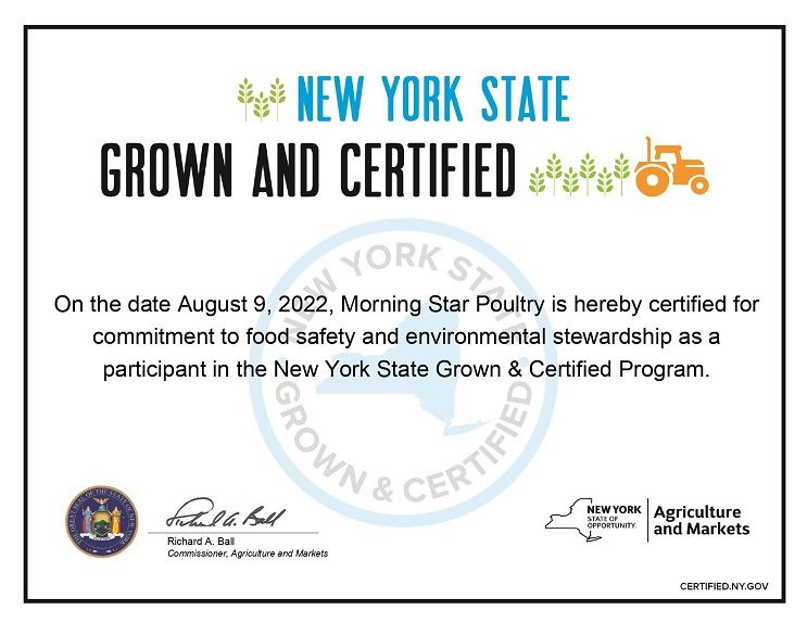 NY State Grown and Cert