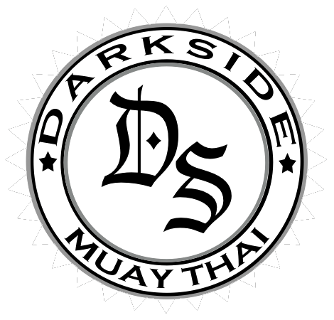 Darkside Muay Thai logo: Black and white circular design with "Darkside Muay Thai" text and stylized "Ds" initials.