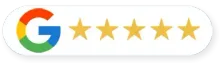 A google logo with five stars on it.