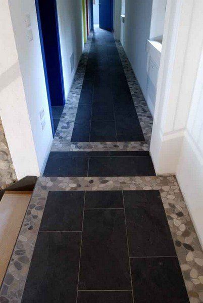 river stone floor decoration