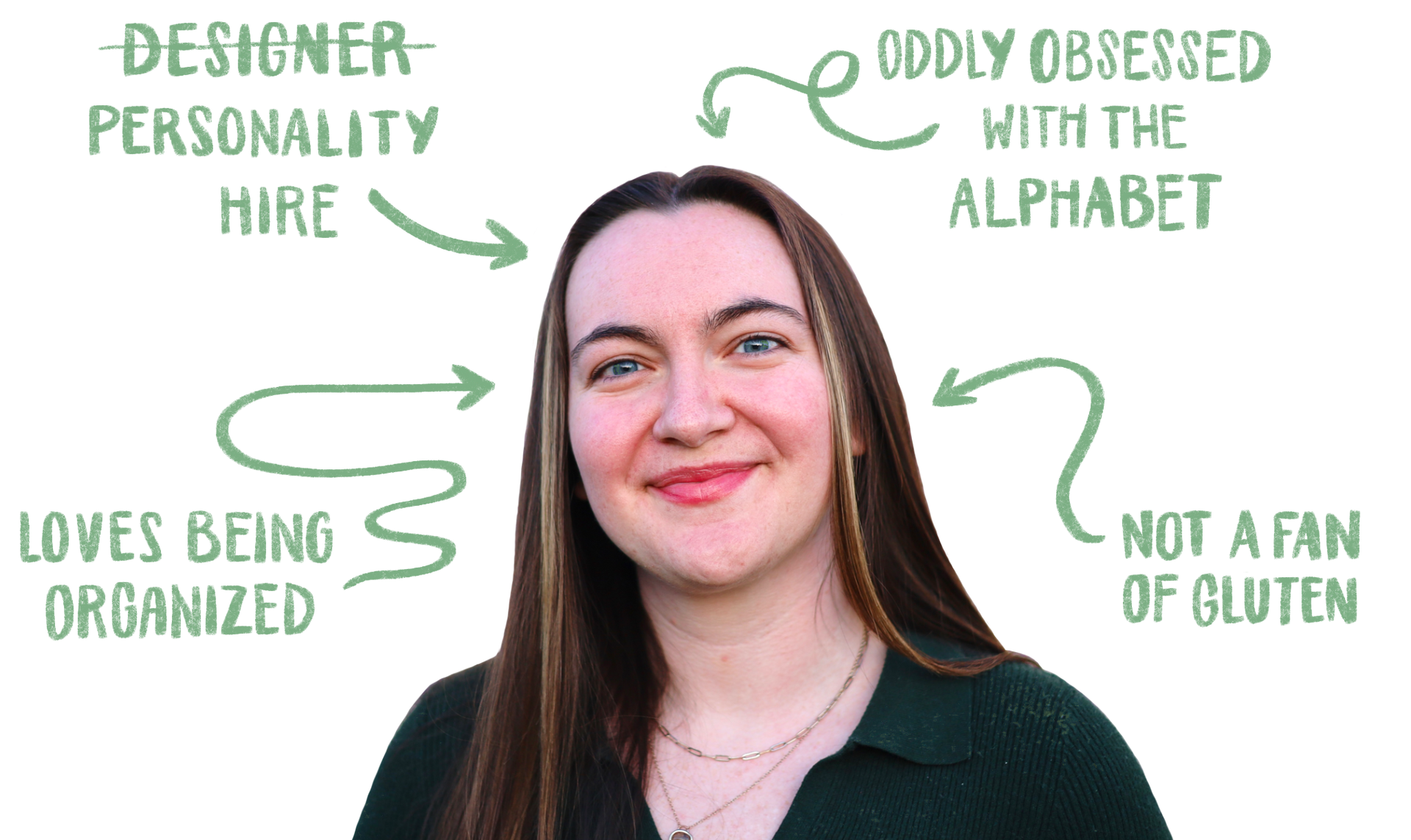 Linnea Solak is a personality hire, oddly obsessed with the alphabet, loves being organized, and isn't a fan of chicken