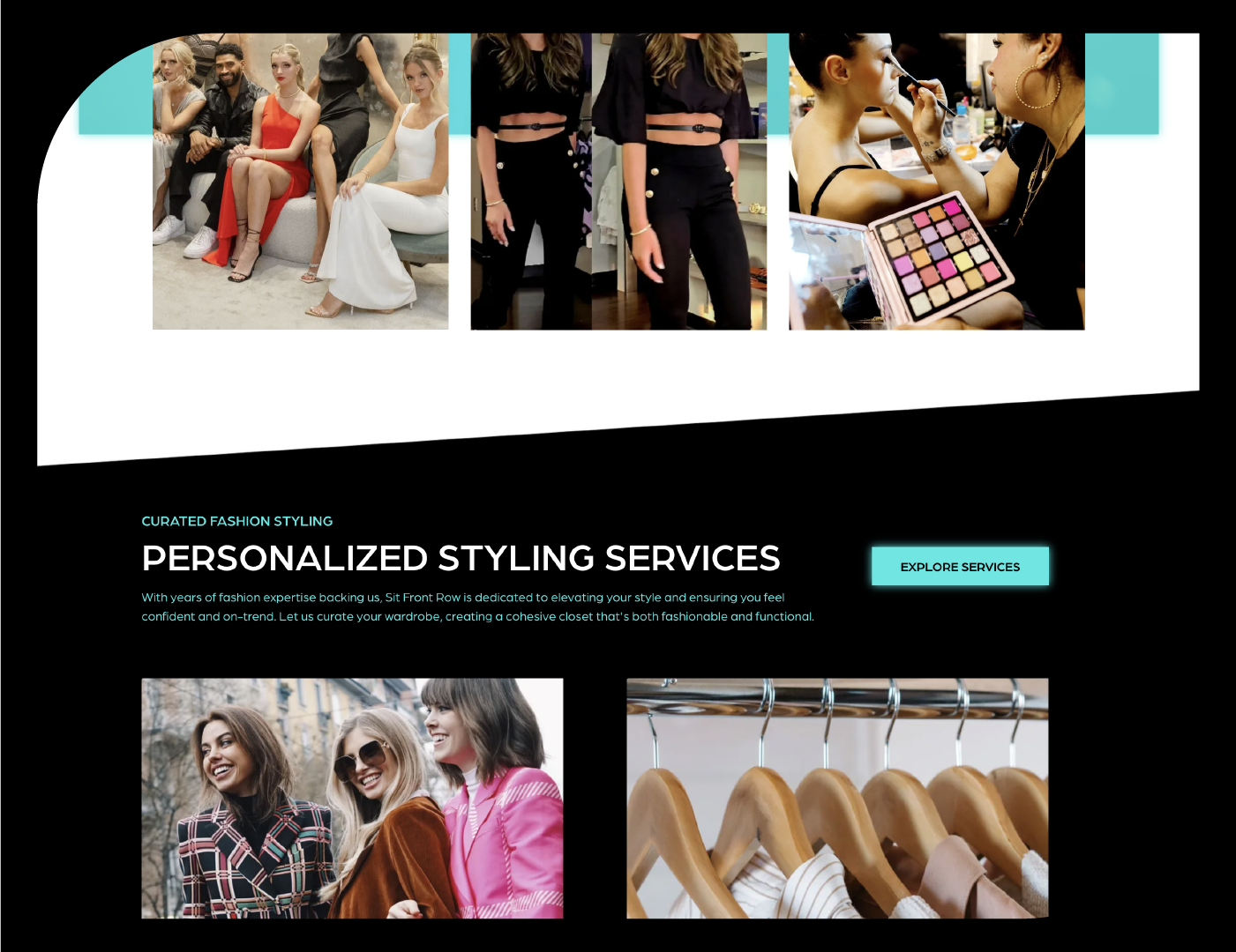 Website design and development for fashion and runway production at Sit Front Row in Naperville