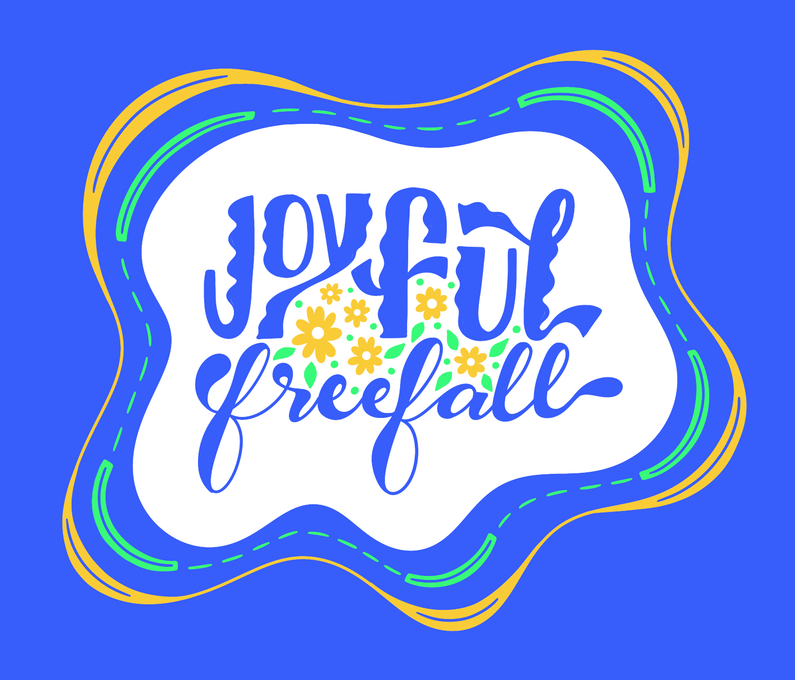 A highly stylized handmade font that says