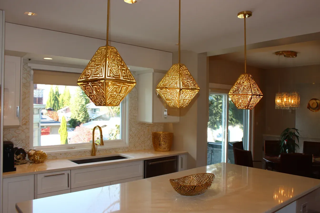 Luxury kitchen renovation Burnaby BC | Kitchen remodel Burnaby Canada | Quartz and marble fabrication British Columbia featuring soft-touch cabinetry, recessed LED fixtures, and oak finishes. A balance of innovation and timeless design.