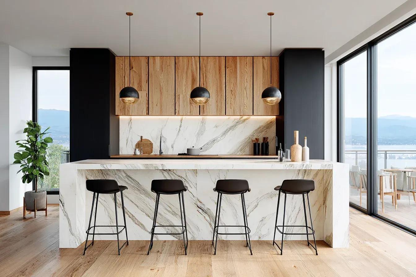 Kitchen remodeling Burnaby British Columbia using Bosch appliances, subway tile backsplash, and oak engineered floors. Local experts optimize space for busy family living.