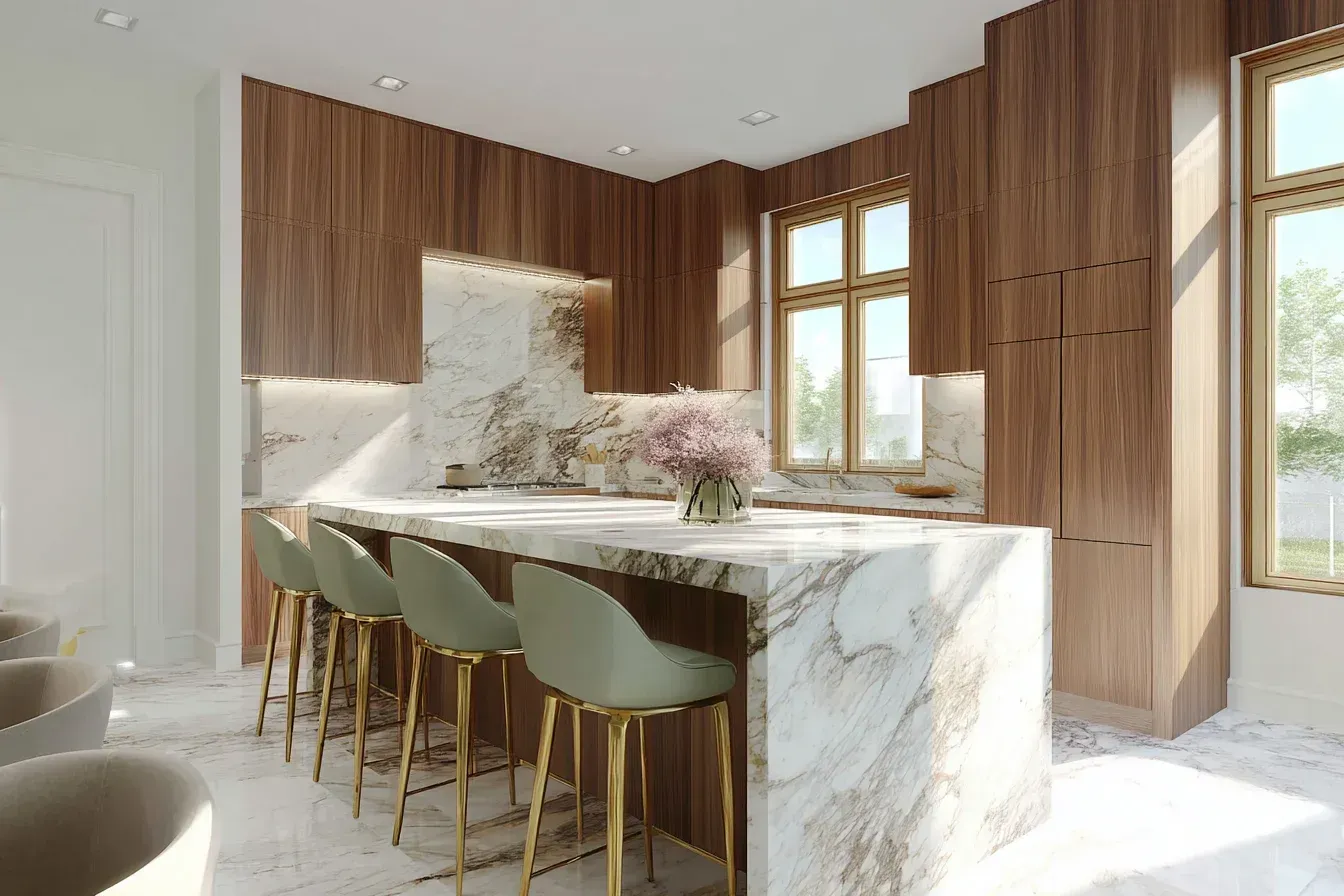 Sustainable kitchen renovation Burnaby BC integrating bamboo cabinetry, LED panels, and quartz composite counters. Builders use low-VOC paints and modern insulation materials.