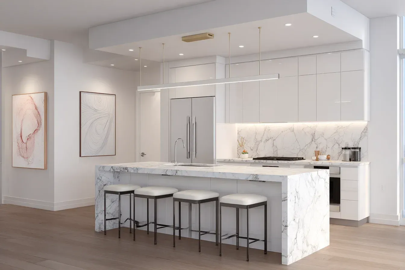 High-end Burnaby kitchen remodel featuring stainless appliances, oak cabinets, and under-cabinet LED strips. Design-build specialists optimize layout flow for both cooking and entertaining. Perfect for urban homes in Metrotown and Capitol Hill.