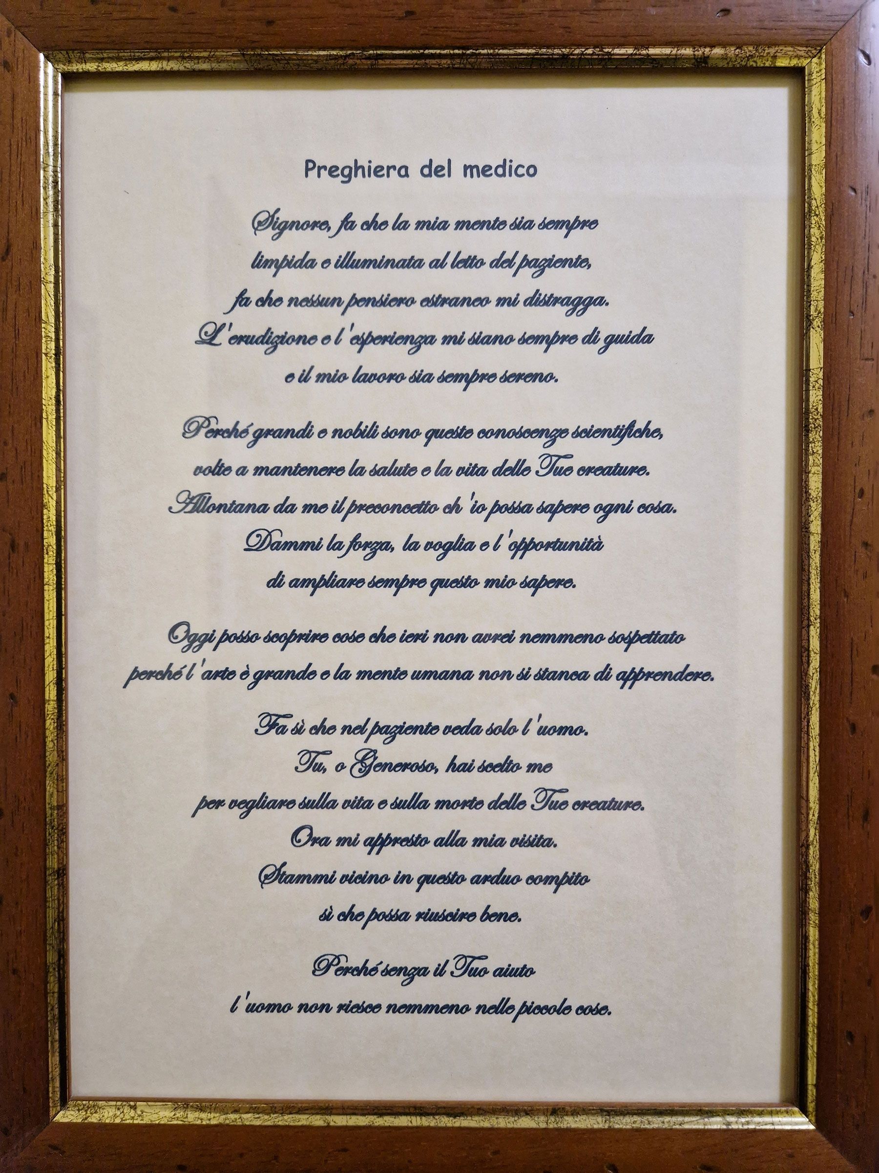 preghiera del medico