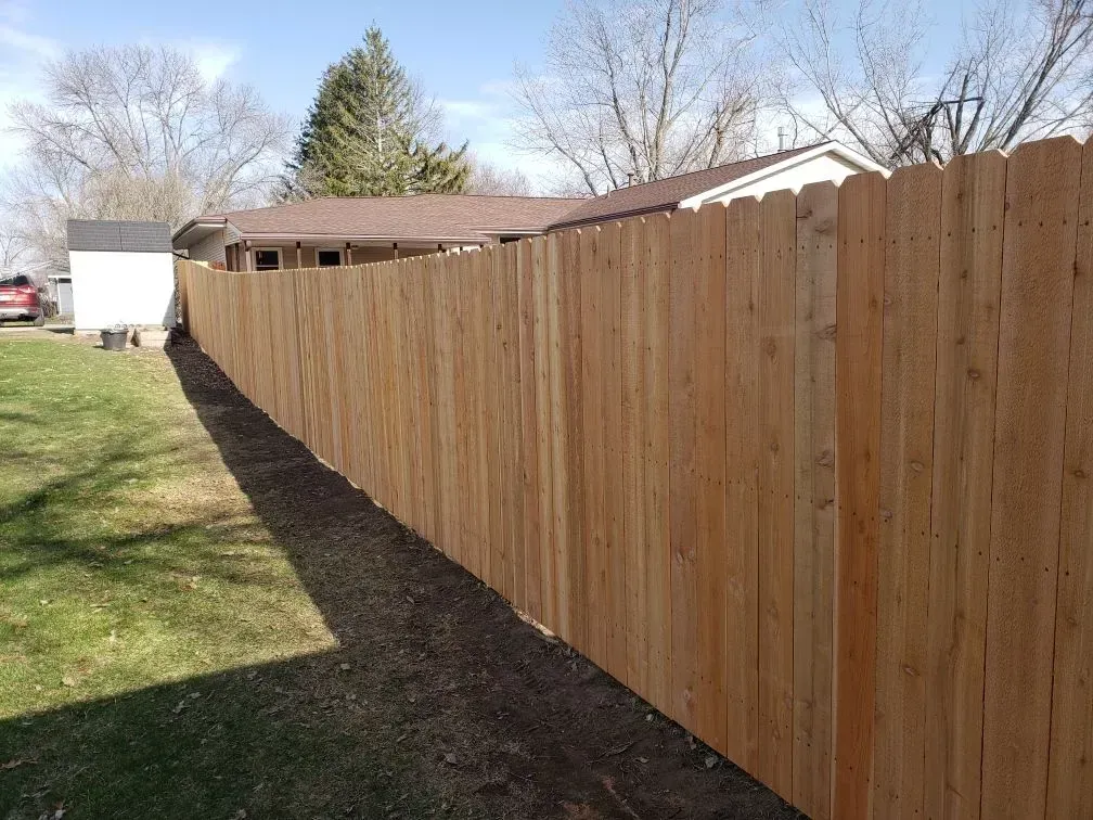 Wood Fences Side View — Marshalltown, IA — Fencing Solutions