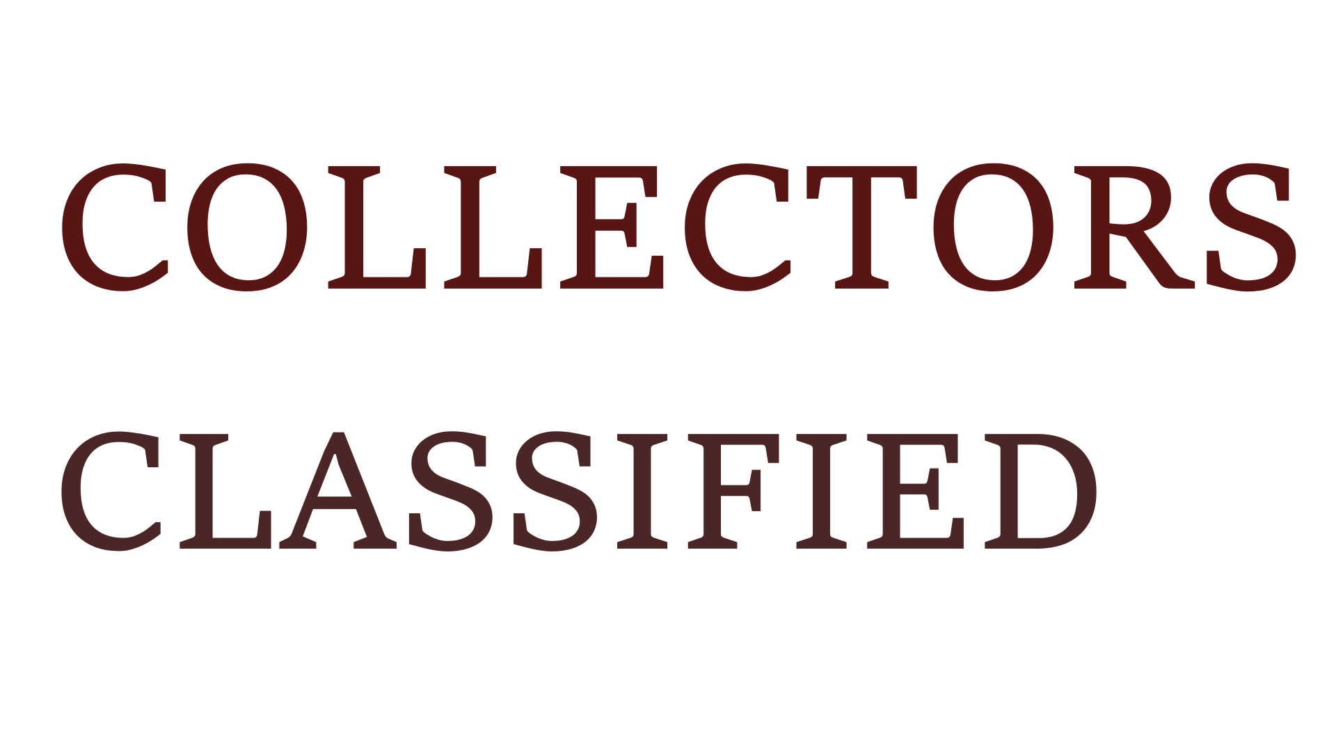 Collector Holbrook, Massachusetts Collectors Classified