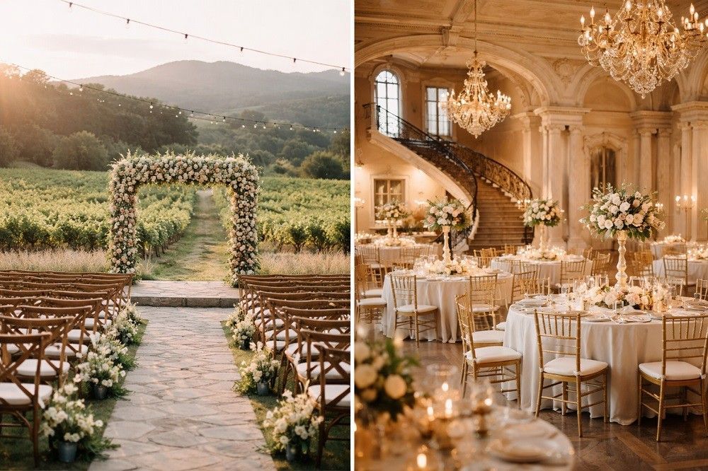 Luxury wedding reception venue