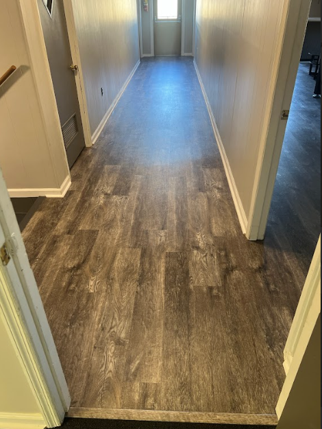 hardwood floor hallway