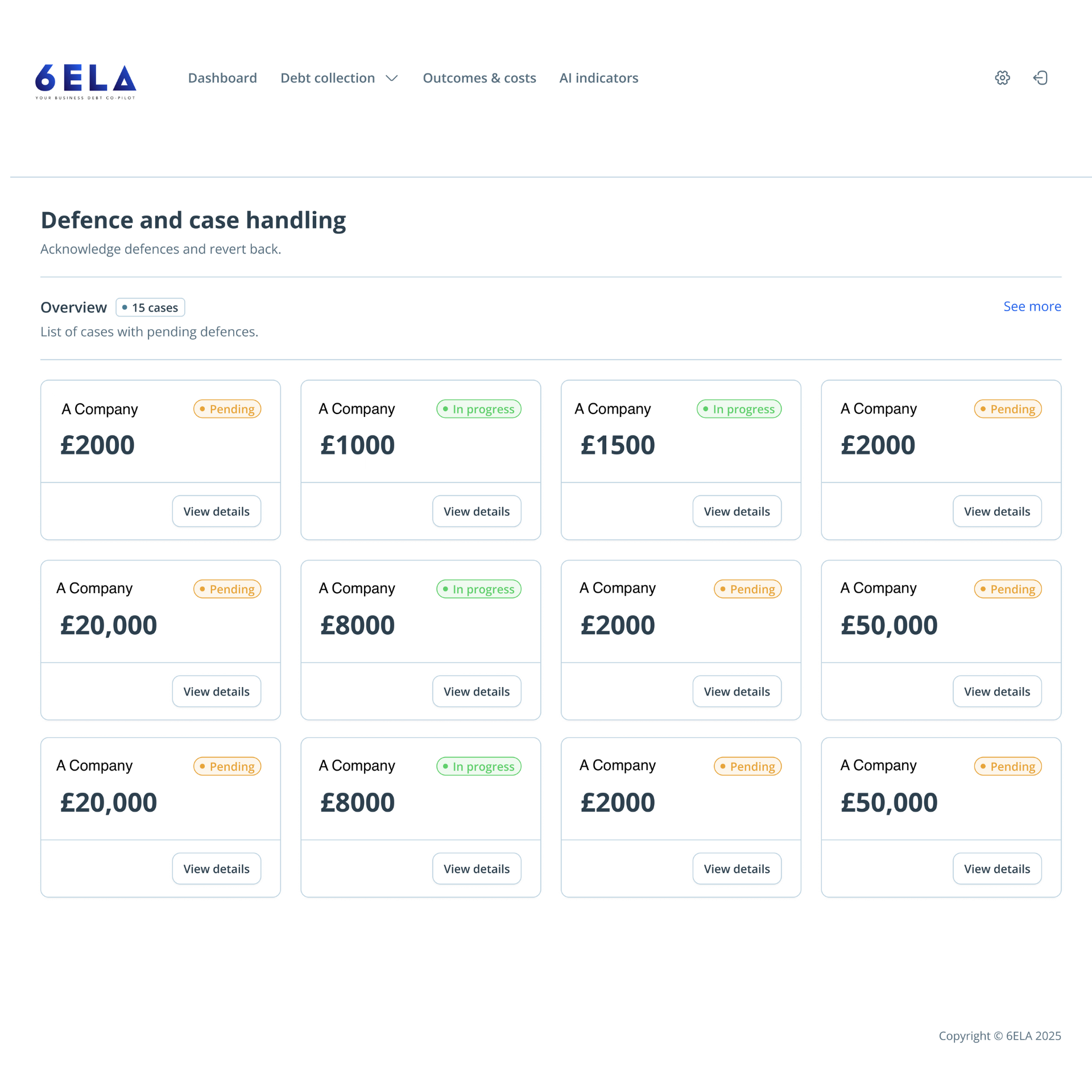 Grid of company listings with costs: £2000, £1000, £1500, £2000, £20,000, £8000, £2000, £50,000, and more.