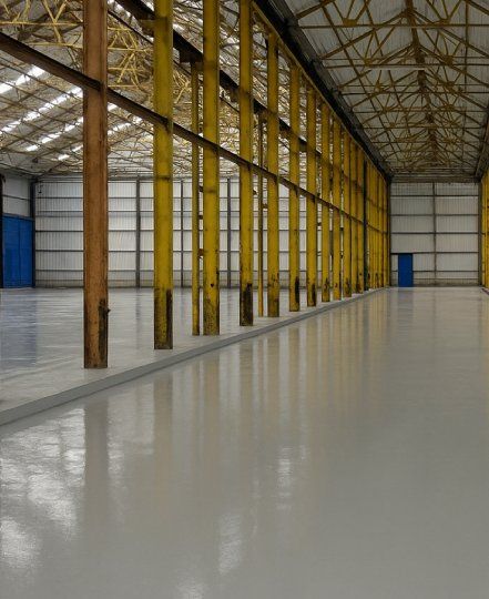 symmetrical warehouse epoxy coating