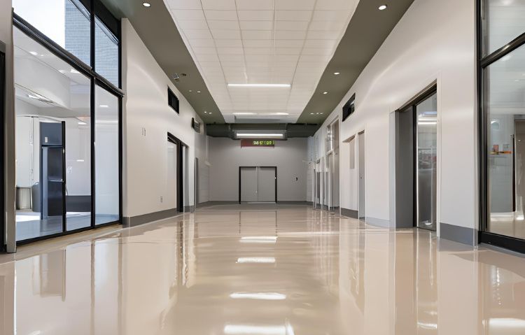 commercial entryway epoxy flooring