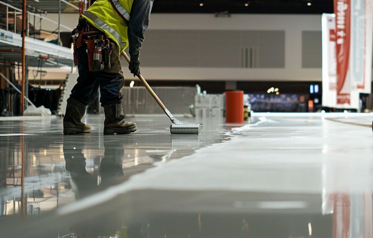 epoxy coating on massive convention center floor