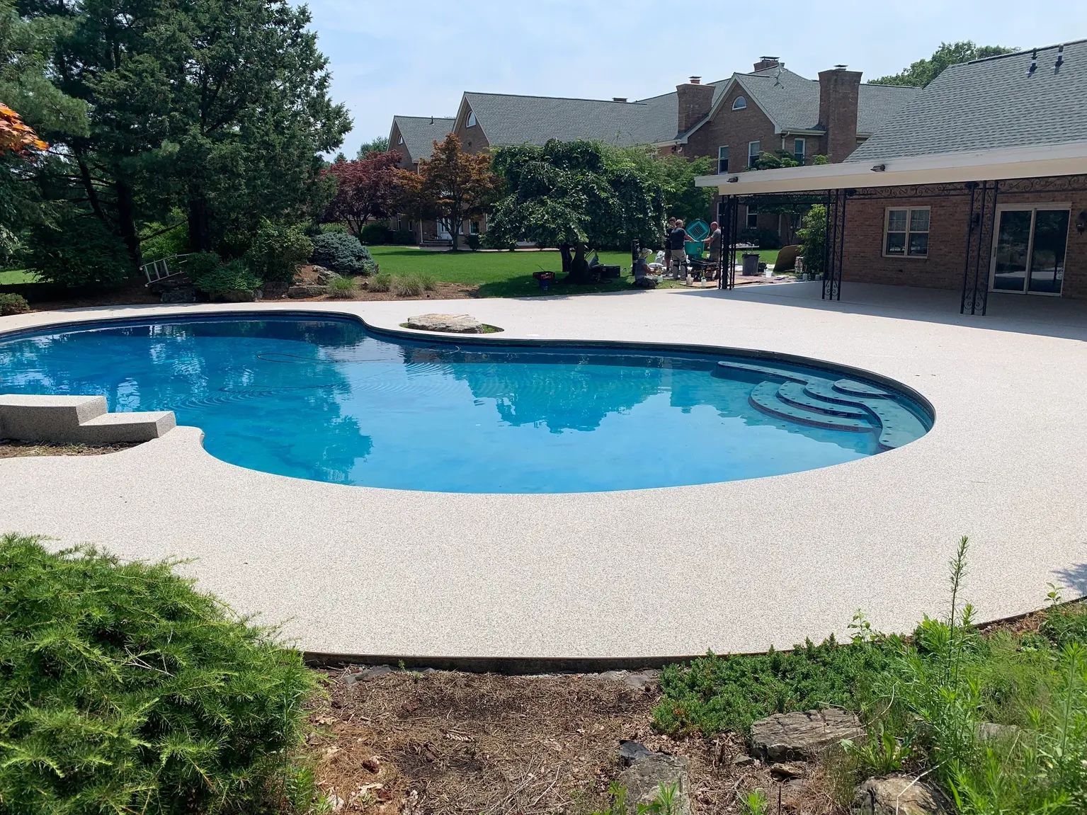 epoxy quartz pool deck