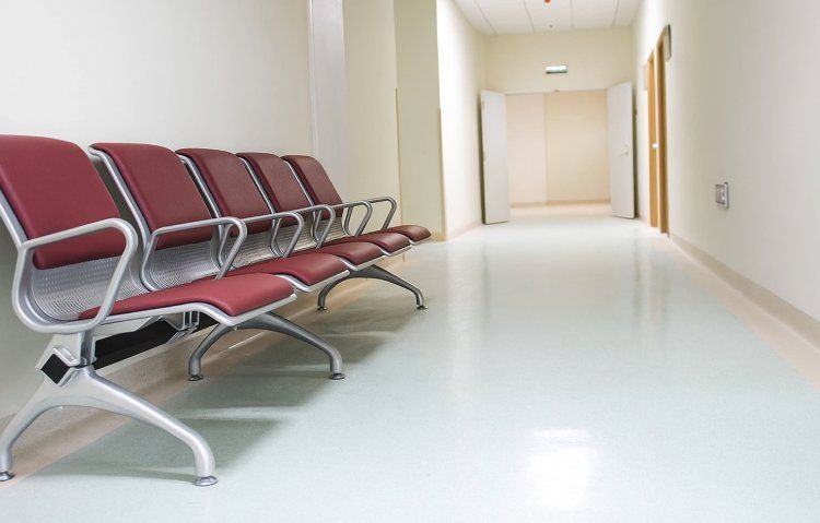 Seamless chemical-resistant epoxy flooring in healthcare facility