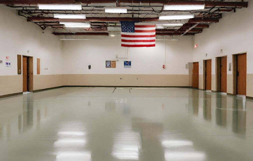 veterans center epoxy flooring