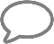 A speech bubble with a circle around it on a white background.