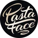 Pasta Face circular black logo with the words 