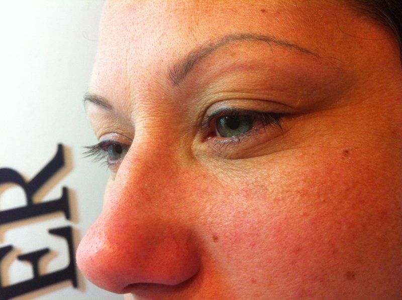Before Lashnv lash lift treatment