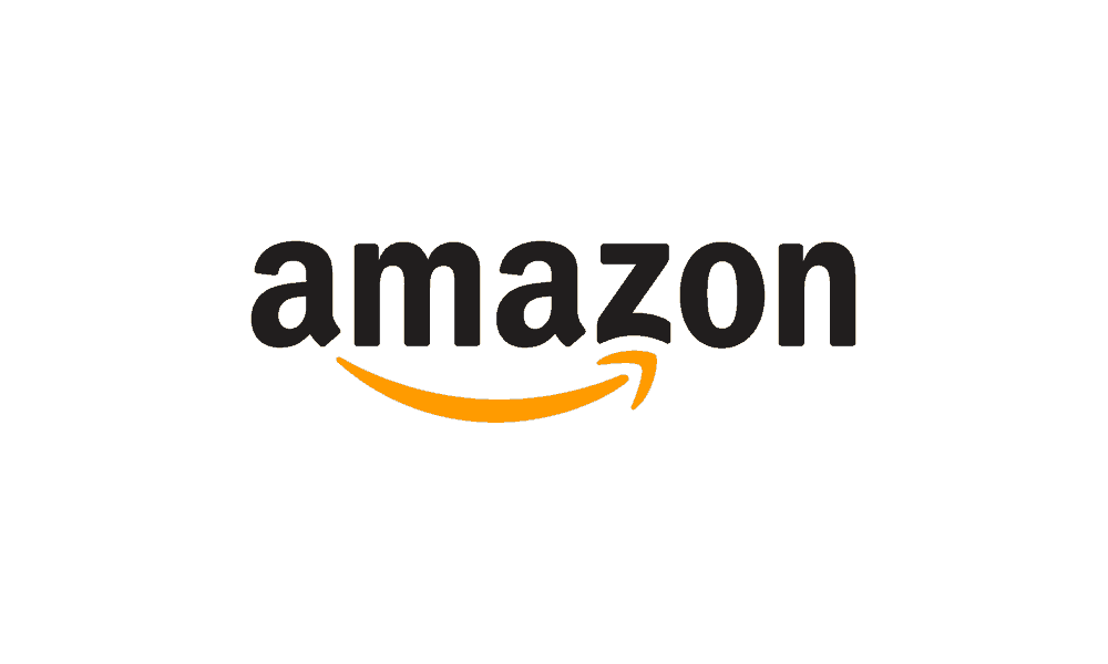 The amazon logo is on a white background.