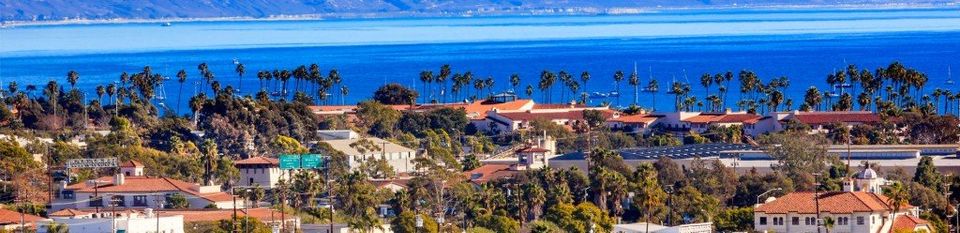 Santa Barbara California aerial view