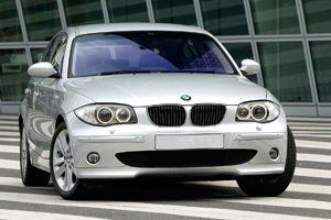 A silver BMW