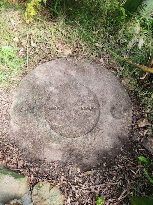 Two men stand in front of a white truck. One wears blue, the other orange. Trees and a building are in the background — Landsborough Septic Services in Landsborough, QLD