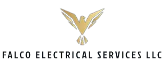 The logo for falco electrical services llc has a bird on it.
