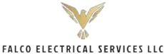 The logo for falco electrical services llc has a bird on it.