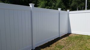 Tall fence after fence installation