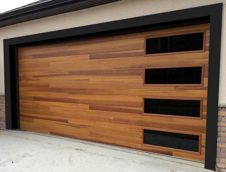Garage door made of wood — Designs in Taree, NSW