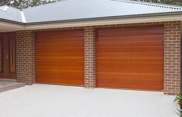 Wooden garage door — Designs in Taree, NSW
