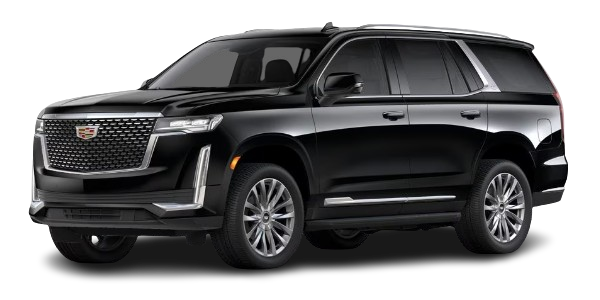 Black Cadillac Escalade SUV.